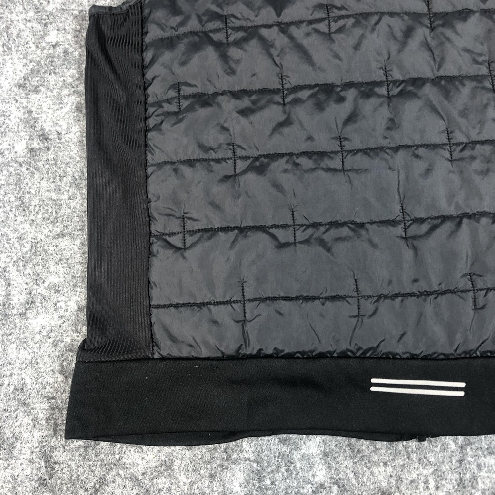 Nike Therma-Fit Running Vest Wome's Small Black Quilted‎ Zip Pockets Insulated - Picture 11 of 14